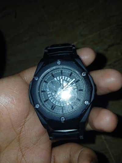Hublot Inspired All-Black Matte Finish Men's Watch