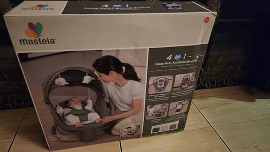 Mastela 4-in-1 Deluxe Multi-Functional Bassinet / Electric Swing / New