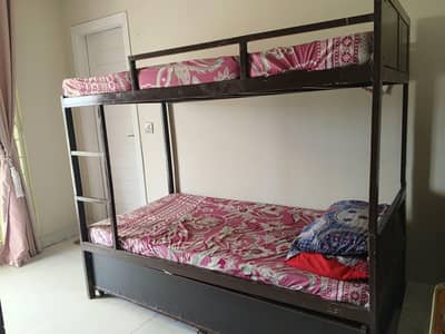 Bunk 2 layer bed set for kids with Box of free space for clothes