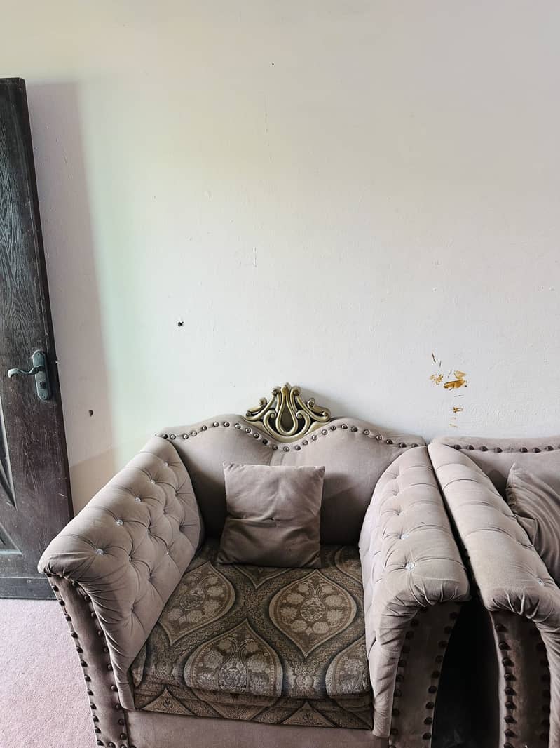 Solid wood 3/2/1 sofa set + centre table 4