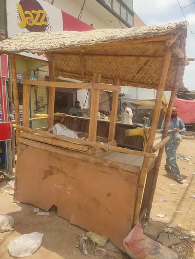 traditional bamboo food Cart