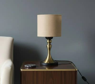 antique golden black rodeiron table lamp [PAIR]