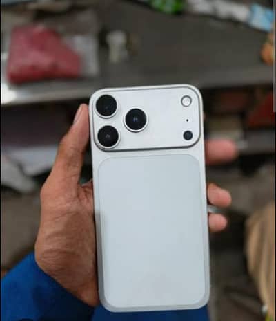 Apple iPhone XR converted to 17 pro white color
