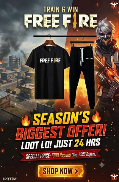 free fire special offer – 2Pcs Track Suit