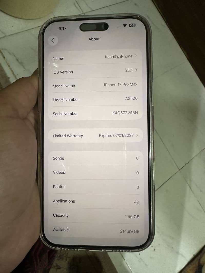 Iphone 17 Pro Max 5