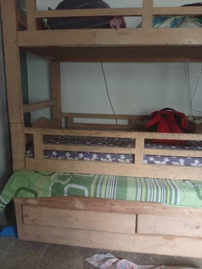 3 STAGE WOODEN BUNK BED
