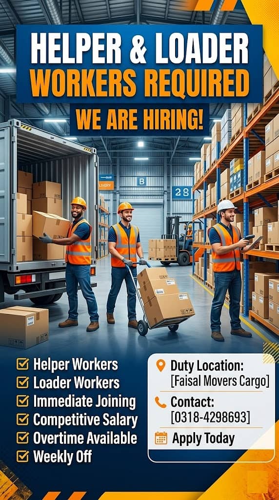 HELPER & LOADER WORKERS REQUIRED 0