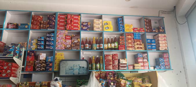 wood racks grocery etc