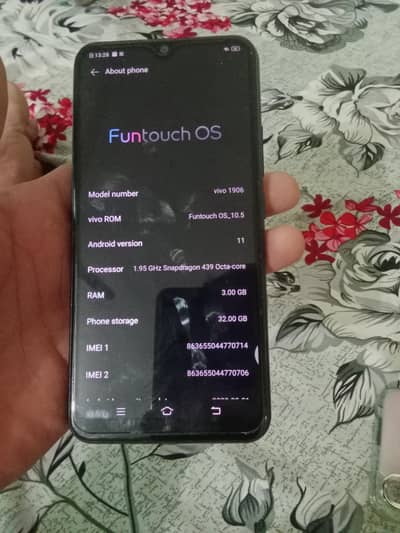 vivo y11 mob and box no charger neat and clean Raja bazar Rawalpindi