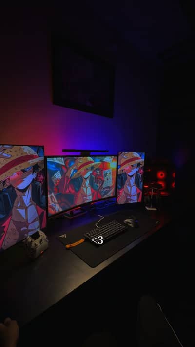 High-End Gaming & Streaming PC RTX 3070 Ti + 3 Monitors