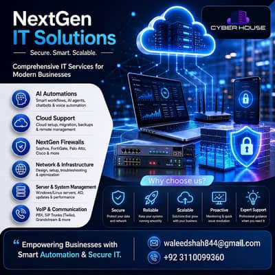 NextGen IT Solutions – Firewalls, Servers, Cloud & AI Automation | Cyb