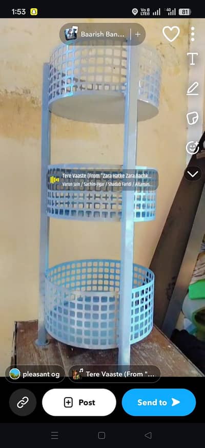 Multi-Tier Iron Storage Rack / Kitchen Trolley