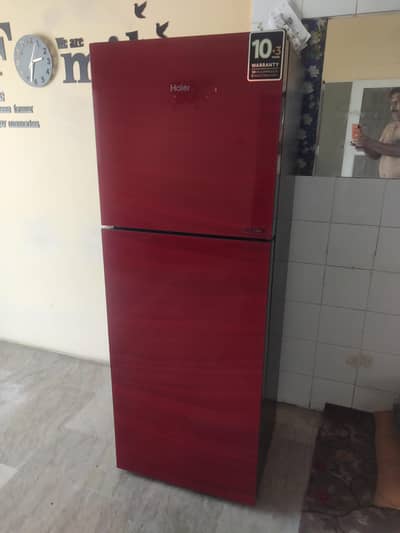 Haier glass door refrigerator for sale 10/10 condition