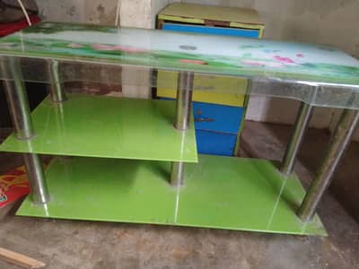 glass. printed  LCD table