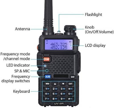 Baofeng BF-5R Dual Band Walkie Talkie – Long Range Two-Way Radio  Prod