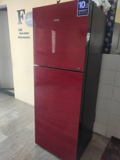 Haier glass door refrigerator for sale 10/10 condition