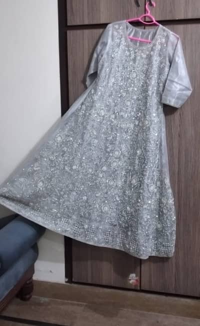 Silver color women maxi. . . .
