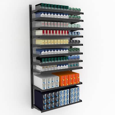 display rack/ storage rack/grocery racks/pharmacy racks/counters/racks