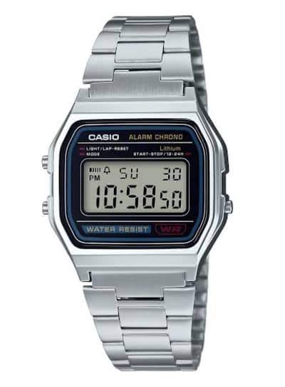 Casio stainless steel wrist watch A158WA-1DF