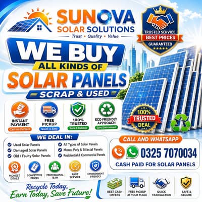 Used Panel buyers karachi | Solar Plates/Canadian/Jinko/Longi/JA Solar
