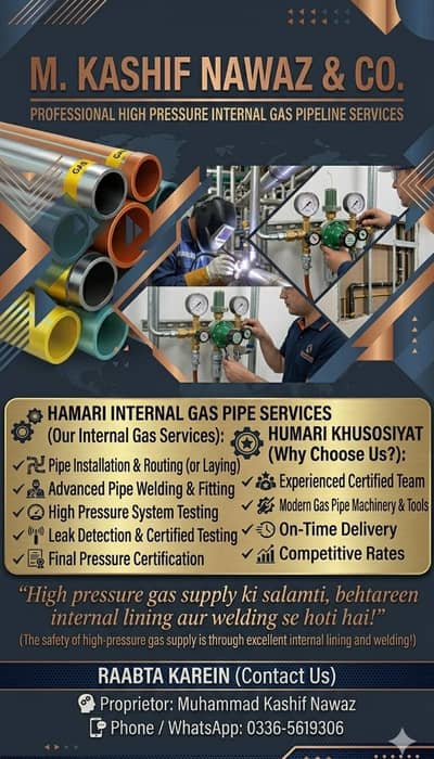 Professional Gas & Water Pipeline Installation Services in Islamabad