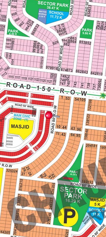 1 kanal Plot For Sale At DHA Phase 9 Prism Super Hot Plot At 80 Feet Roat