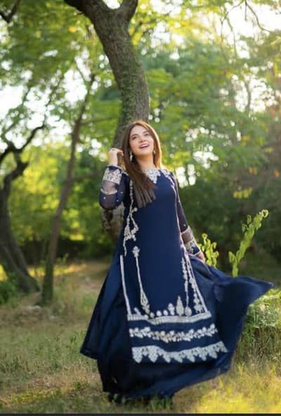 Blue occasional wear dress