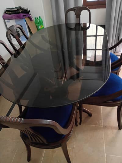 Dinning table with Six chair wood