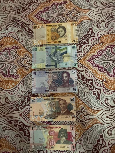 Collectible currency note Sierra Leone complete set
