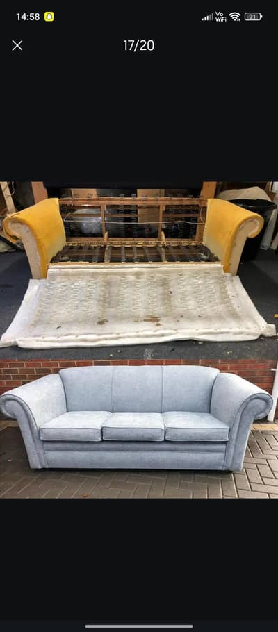 sofa repair/fabric change/Seat repairing/sofa for sale/sofa poshish