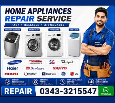 Automatic washing machine Repair Fridge Repair AC Repair AC Service