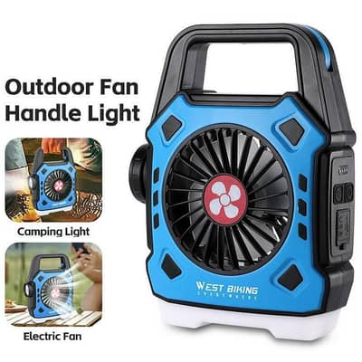 rechargeable fan with light and handle