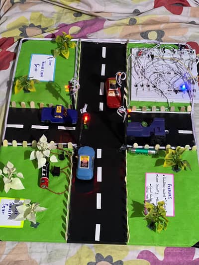 4 liway traffic light system  with laser security system