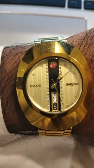 Rado Gold Stainless Steel Diamond Dial Automatic Gents Watch