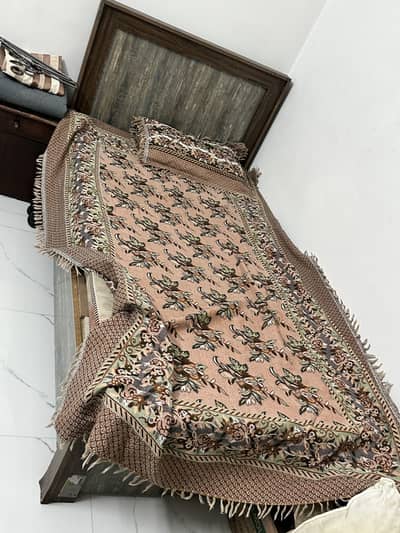 Pure wooden single bed in Very good condition for sale with mattress