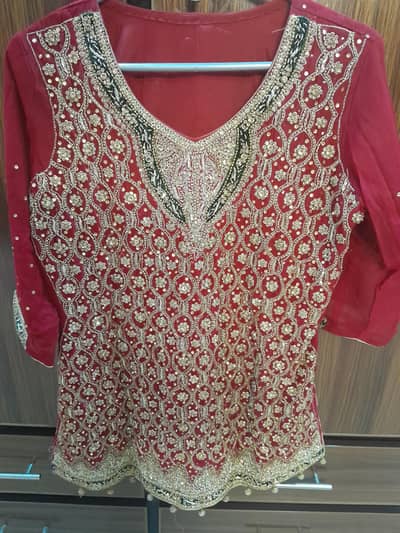 stitched  lehnga 3pc with cancan for Barat