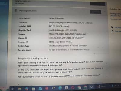 Lenovo ThinkPad i5 6th Gen | 8GB RAM | 256GB SSD | Excellent Condition