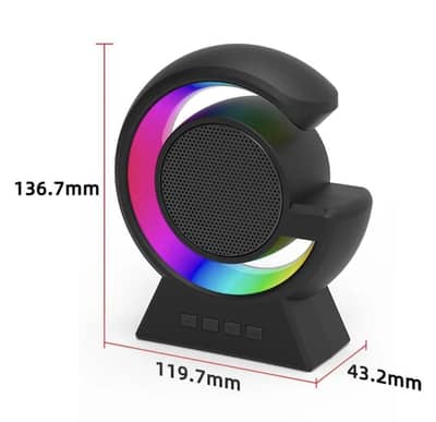 Touch lamp with wireless speaker with RGB light and voice control