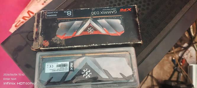 xpg GAMMIX D30 ram 8gb ddr4 3000mhz