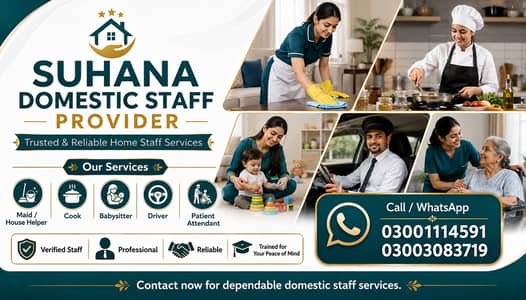 Suhana Domestic Staff Provider – Trusted Home & Office Staff Services
