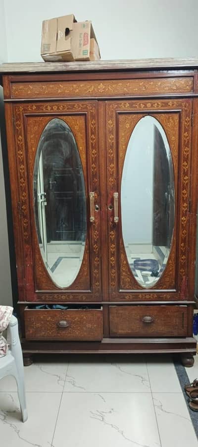 Antique Wardrobe with Elephant Teeth Work