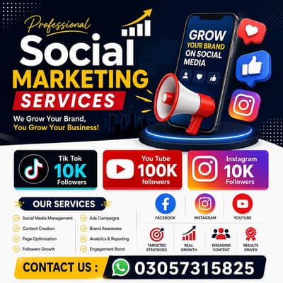 Instagram,youtube,Tiktok,watchtime,subscriber,followers, likes, views