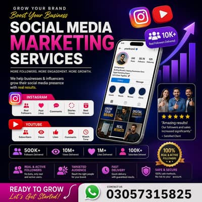 Instagram,youtube,Tiktok,watchtime,subscriber,followers, likes, views