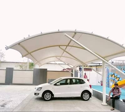 Car Parking shades-Fiber glass-Tensile shades-fiber shed-window shades