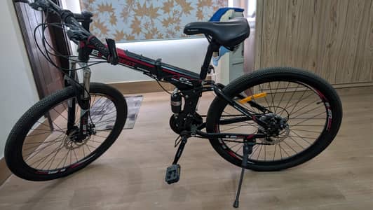 Everbest 26" Foldable Mountain Bike – Dual Shocks & Disc Brakes