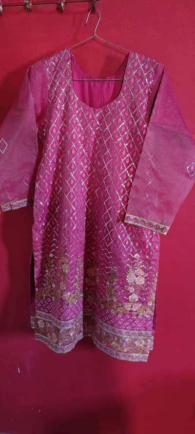 Preloved 3-Piece Suit for Sale. Color: Beautiful Deep Pink