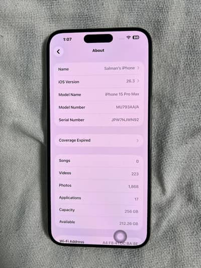 Apple iPhone 15 Pro Max desert tat very clean scratch less same new