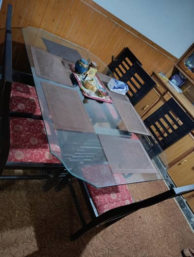 big dining table with 6 chairs