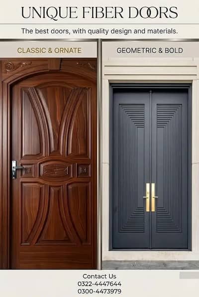 Double doors- Folding door- Semi solid doors- Pvc doors- Single doors