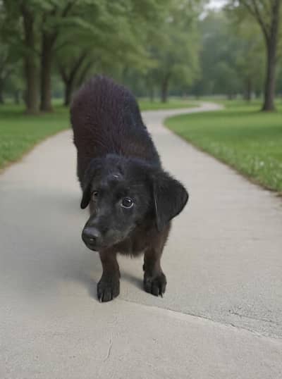 Pure Black Labrador Puppy | Groomed & Healthy